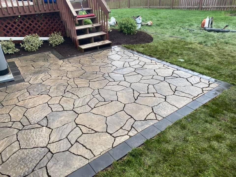 flagstone patio installation